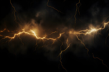 Storm Lightning Overlay, Ready,to,Use Black Background