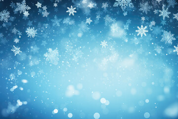 Fototapeta premium Christmas snowflake blue background material