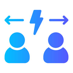 conflict gradient icon