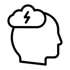 self confrontation line icon