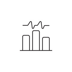Analytics icon design with white background stock illustration
