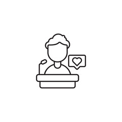 Influence icon design with white background stock illustration