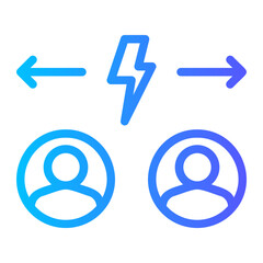 controversial gradient icon