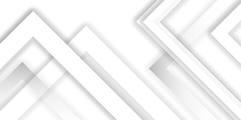 Modern Abstract white and grey diamond shape with futuristic concept background Minimal overlapping geometric grey gradient background abstract presentation design. banner pattern background template.