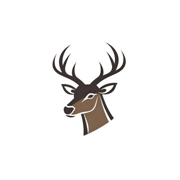Deer Logo Template vector icon illustration design&#xA,reindeer