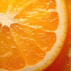 sliced flying orange with splash isolated on white background. cut orange in pieces isolated on white background, AI Generated