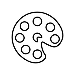 Fototapeta premium paint palette line icon