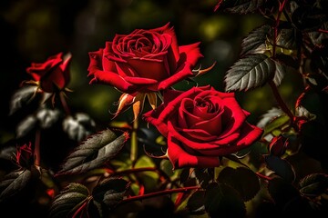Red Roses in a different places in awesome look and scenery