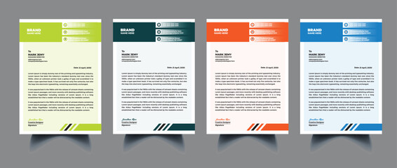 Professional and modern company business letterhead template