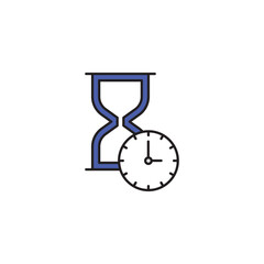 Time Management icon design with white background stock illustration