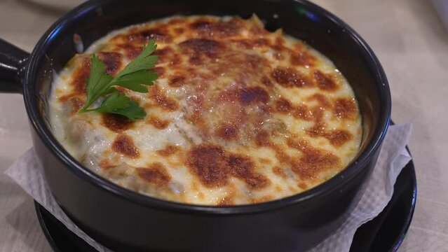 Close-up view of the Australia cheesy curry rice