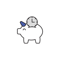 Time Saving icon design with white background stock illustration