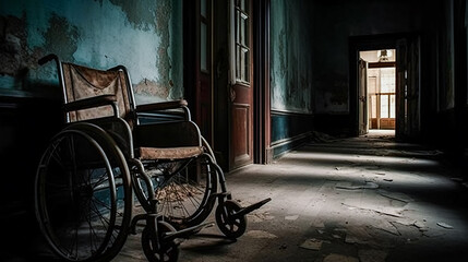 Obraz premium An Empty Chair, A Heavy Heart. AI Generated