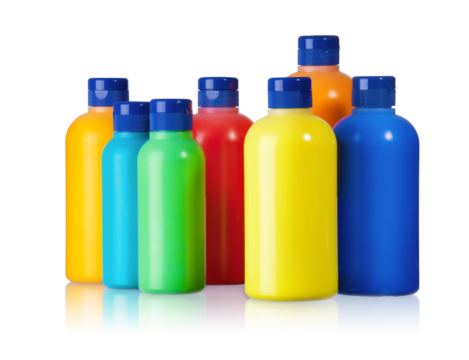 Acrylfarben in Flaschen