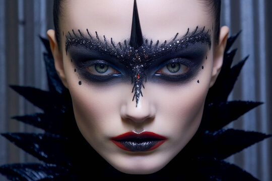 Gothic Glamour.  Mystical Beauty.  AI Generated