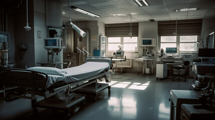 Hospital Room. AI Generated - obrazy, fototapety, plakaty
