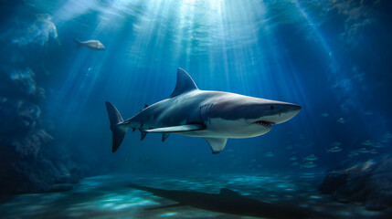 Capturing the Megalodon Shark. Generative AI