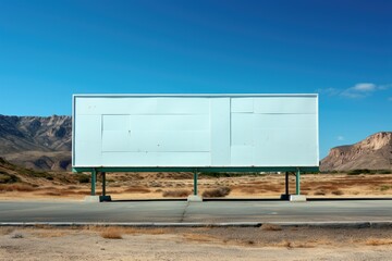 Obraz premium Mockup of a large white clean billboard, advertising poster. Generative AI