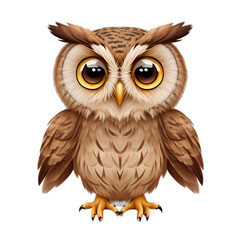 Obraz premium owl looks at the camera generative ia