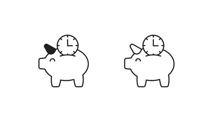 Time Saving icon design with white background stock illustration
