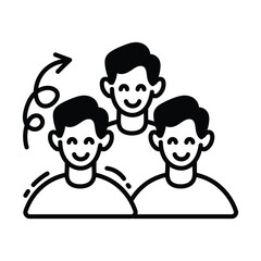 Communication doodle Icon Design illustration. Business Symbol on White background EPS 10 File