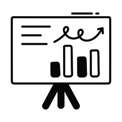 Analytics doodle Icon Design illustration. Business Symbol on White background EPS 10 File