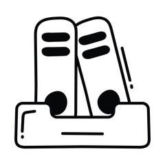Folders doodle Icon Design illustration. Business Symbol on White background EPS 10 File