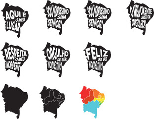 nordeste, nordestino, dia do nordestino, dia do nordeste, mapa do nordeste © Manoel