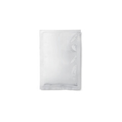 Blank white yeast pack isolated.