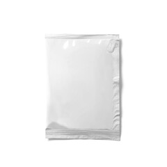 Blank white yeast pack isolated.