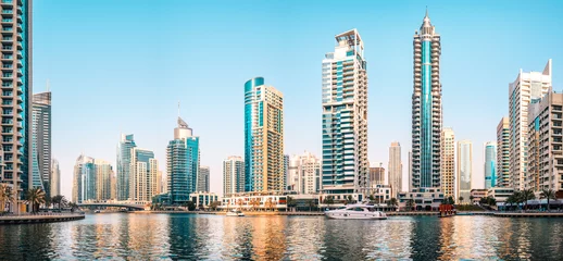 Foto op Canvas the skyline of the marina in dubai © frank peters