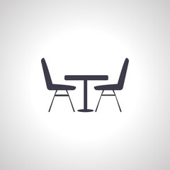 Fototapeta premium table with chairs icon. table with chairs icon.