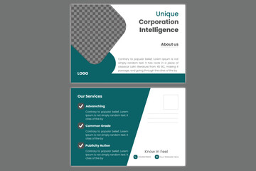 corporate business Postcard design. 