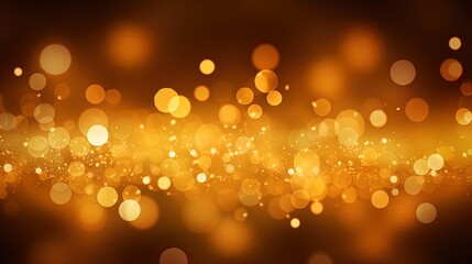 Gold glitters background. shimmering blur spot lights Bokeh Shiny gold light background texture.