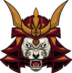Tiger Samurai Face
