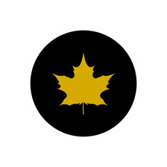 Canadian maple leaf icon isolated on white background. Canada symbol maple leaf. 
