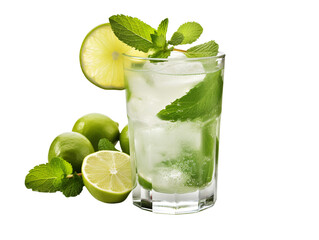 mojito cocktail isolated on white background