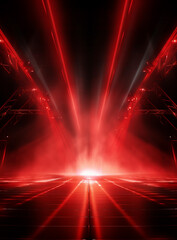 Ai generative Backdrop With Illumination Of Red Spotlights For Flyers realistic image ultra hd high design