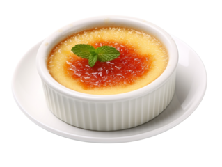 "krem broo-lay," is a classic French dessert known for its rich, creamy custard base and a caramelized sugar topping.