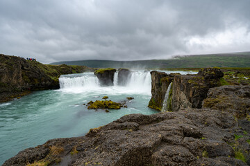 Godafoss waterfall in north Iceland, near Myvatn