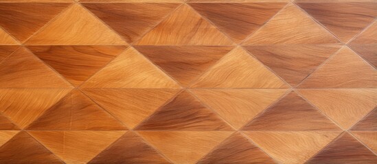 Abstract rhombus patterned light brown natural wood veneer panel