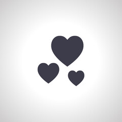 Heart icon. hearts love icon.