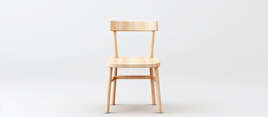 ed white chair with backrest made of wood