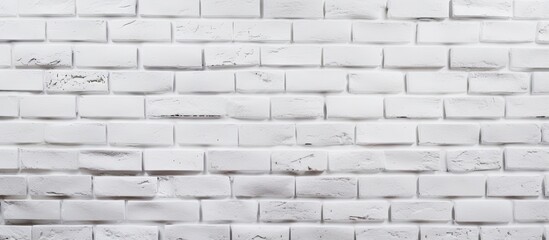 White brick wall newly constructed as backdrop
