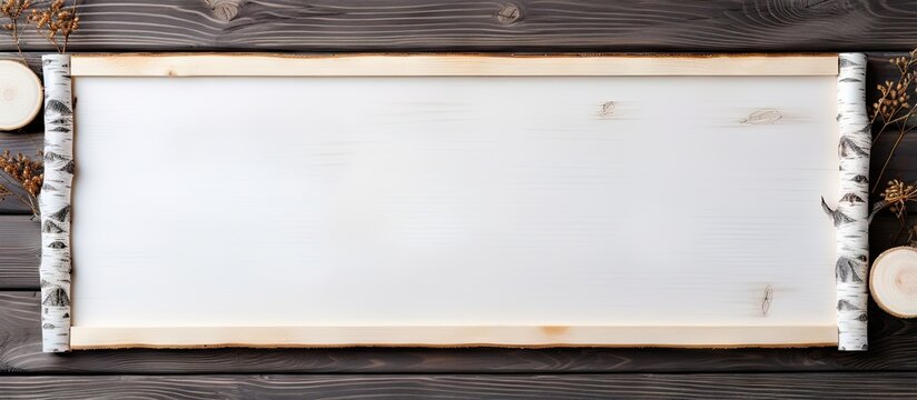 Birch logs frame