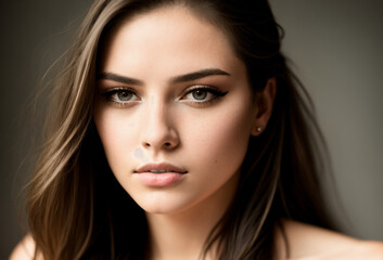 Fototapeta premium Close up of a beautiful woman with perfect skin