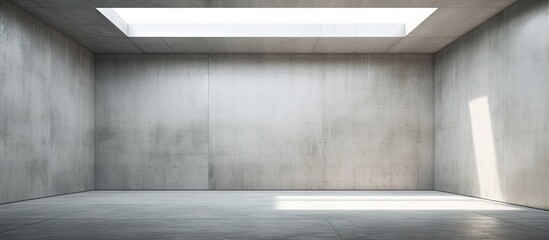 an architectural background featuring an abstract interior design in a concrete room - obrazy, fototapety, plakaty