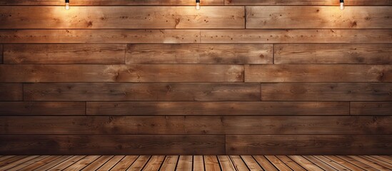 Wooden wall decorated in an ancient room