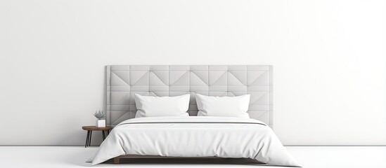 Bed with lines on white