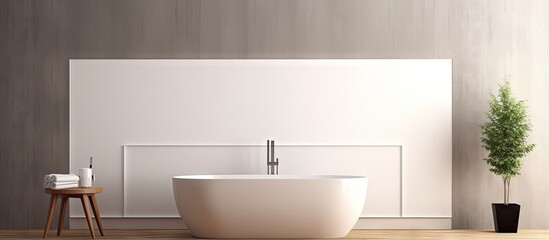 Naklejka na ściany i meble Sleek and contemporary bathroom
